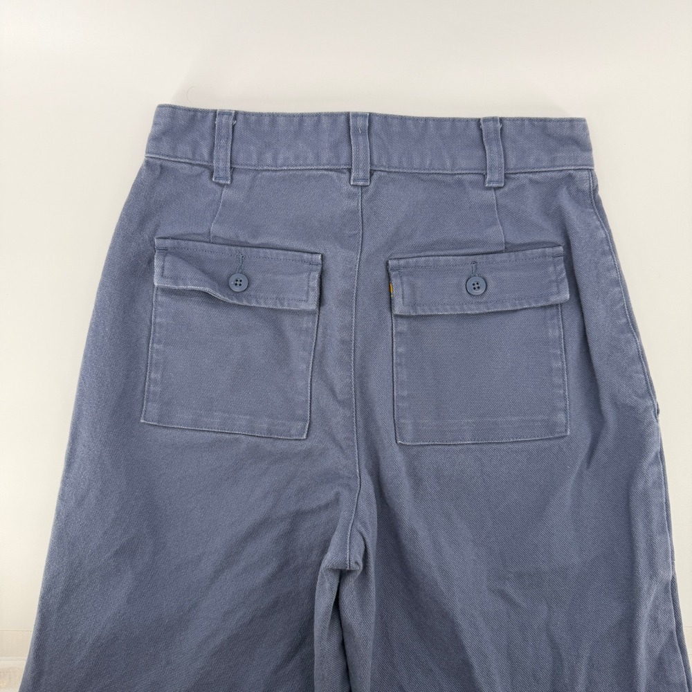 Stoic Canvas Utility Pants Womens 4 Slate Blue High Rise Straight Leg Workwear - Picture 5 of 14